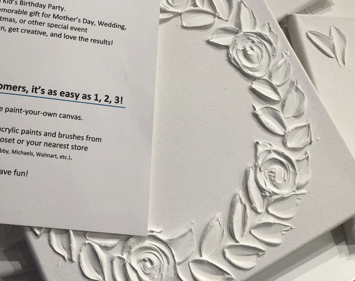 Paint Your Own Canvas Floral Wreath 12x12