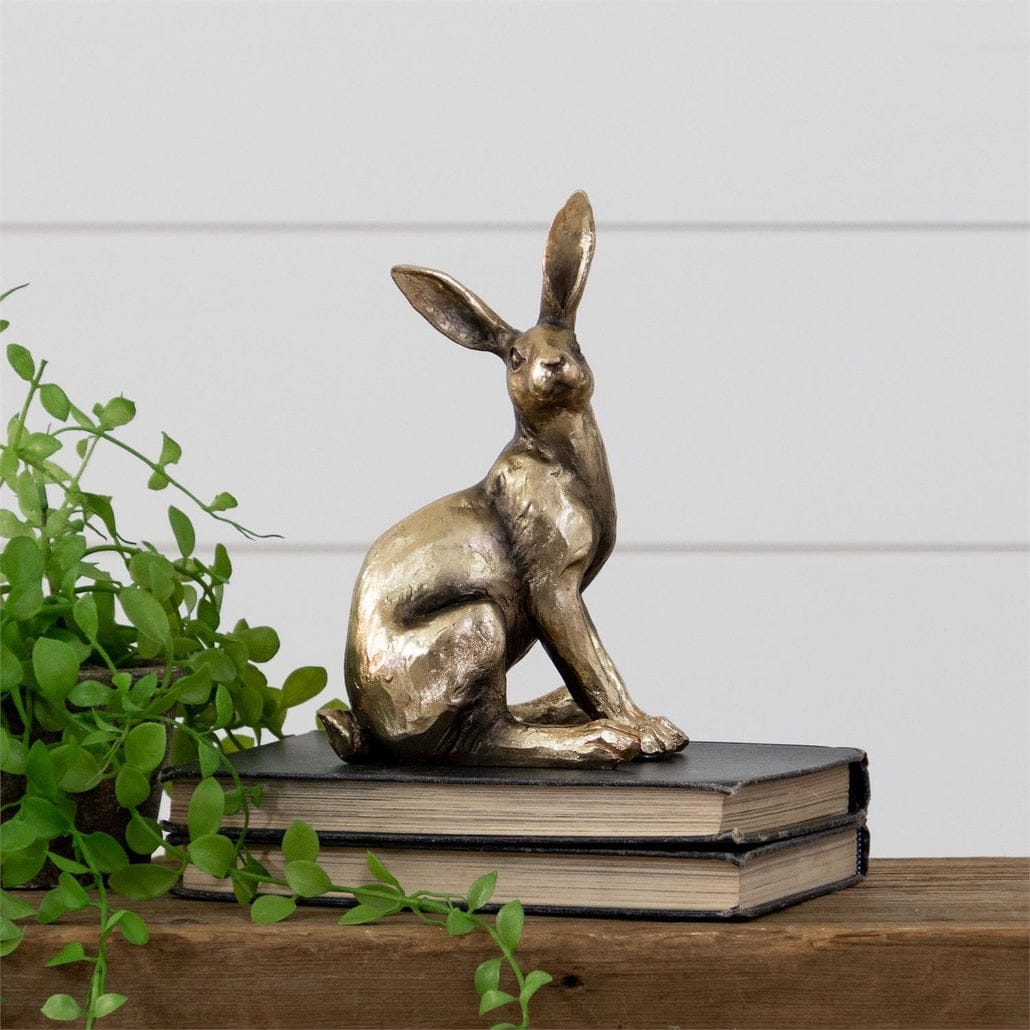 Audrey's Home & Gift Brass Tone Sitting Rabbit - Little Miss Muffin Children & Home
