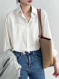 KooPros Long Sleeve Blouse in White