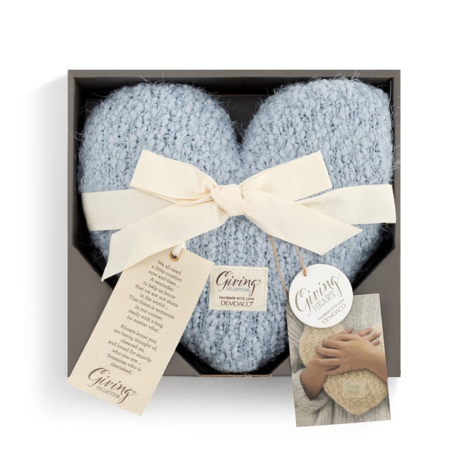 The Soft Blue Giving Heart Weighted Pillow