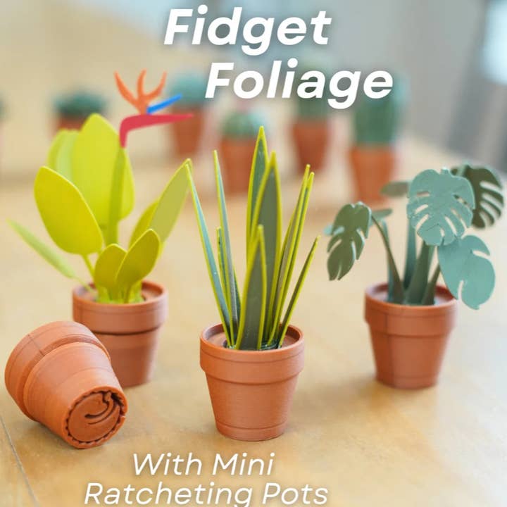Spin Clicker Foliage Pot, 3 Available Styles