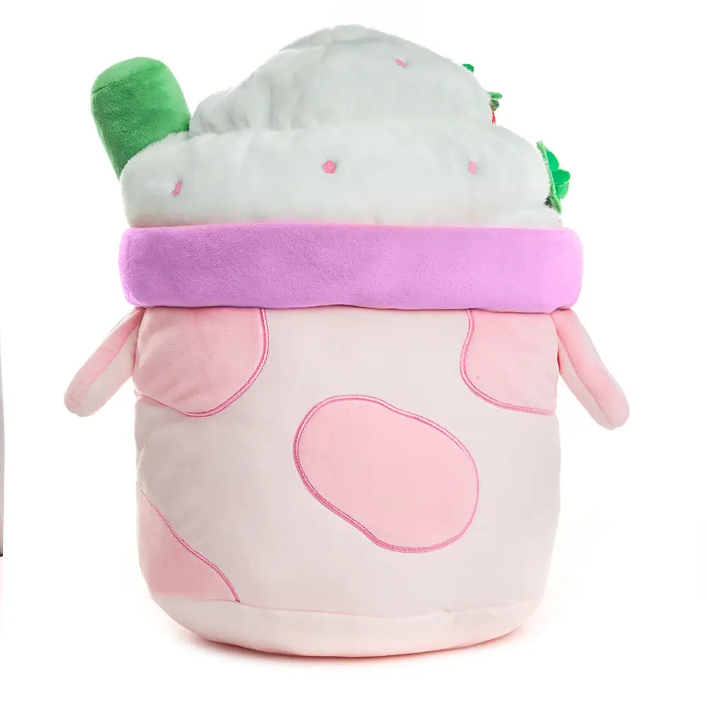 Strawberry Mooshake Soft Cute Kawaii Pink Cow Plushie