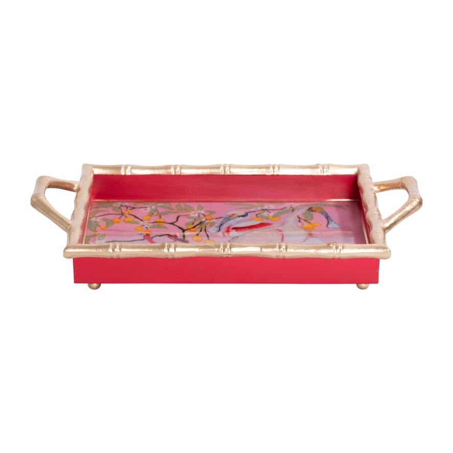 Jaye's Studio Jaye's Studio Spoonbill Birds Enameled Chang Mei Rectangular Tray - Little Miss Muffin Children & Home