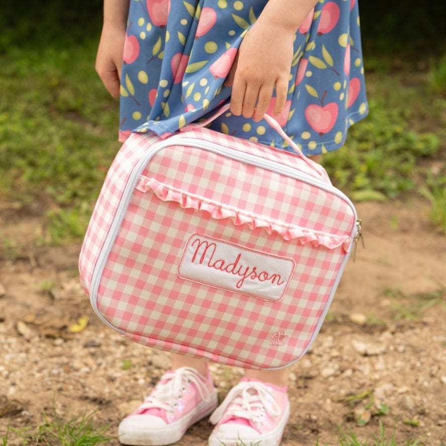 Sugar Bee Clothing Sugar Bee Clothing Lunch Bag - Pink Gingham - Little Miss Muffin Children & Home
