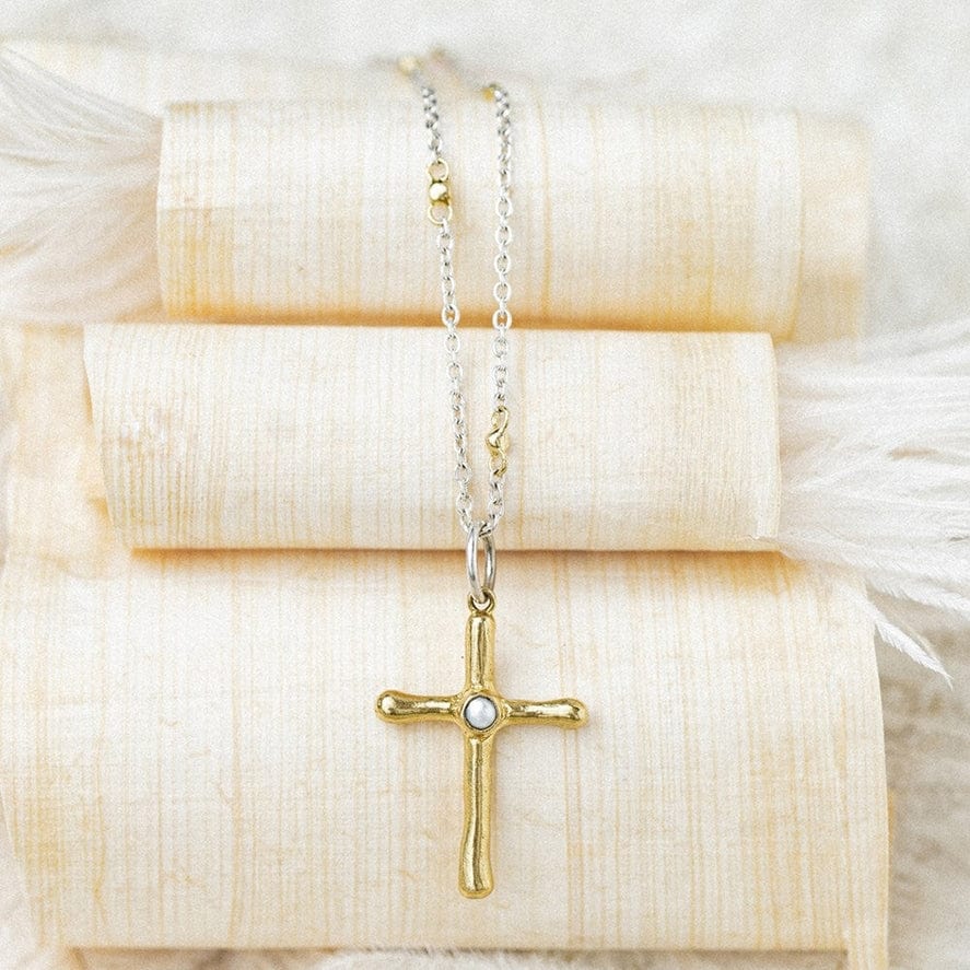 Waxing Poetic Waxing Poetic Poetic Cross Cable Necklace - Little Miss Muffin Children & Home