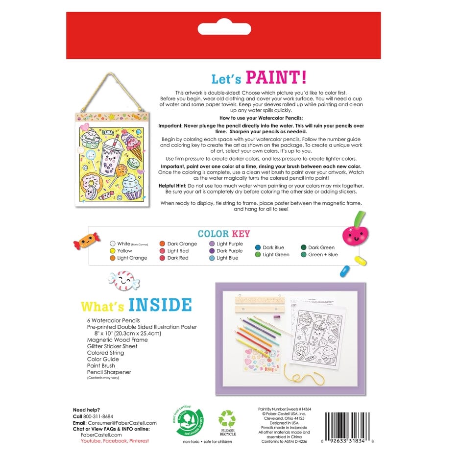 Faber Castell Faber Castell Paint By Number Sweets Wall Art - Little Miss Muffin Children & Home