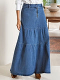 Rosa Clothing Rosa Clothing Tiered Denim Maxi Skirt - Little Miss Muffin Children & Home