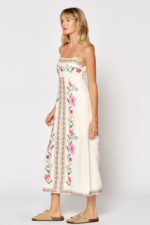 Lalavon Floral Print Spaghetti Strap Sundress - Little Miss Muffin Children & Home