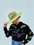 Mardi Gras Creations Mardi Explosion Crop Hoodie