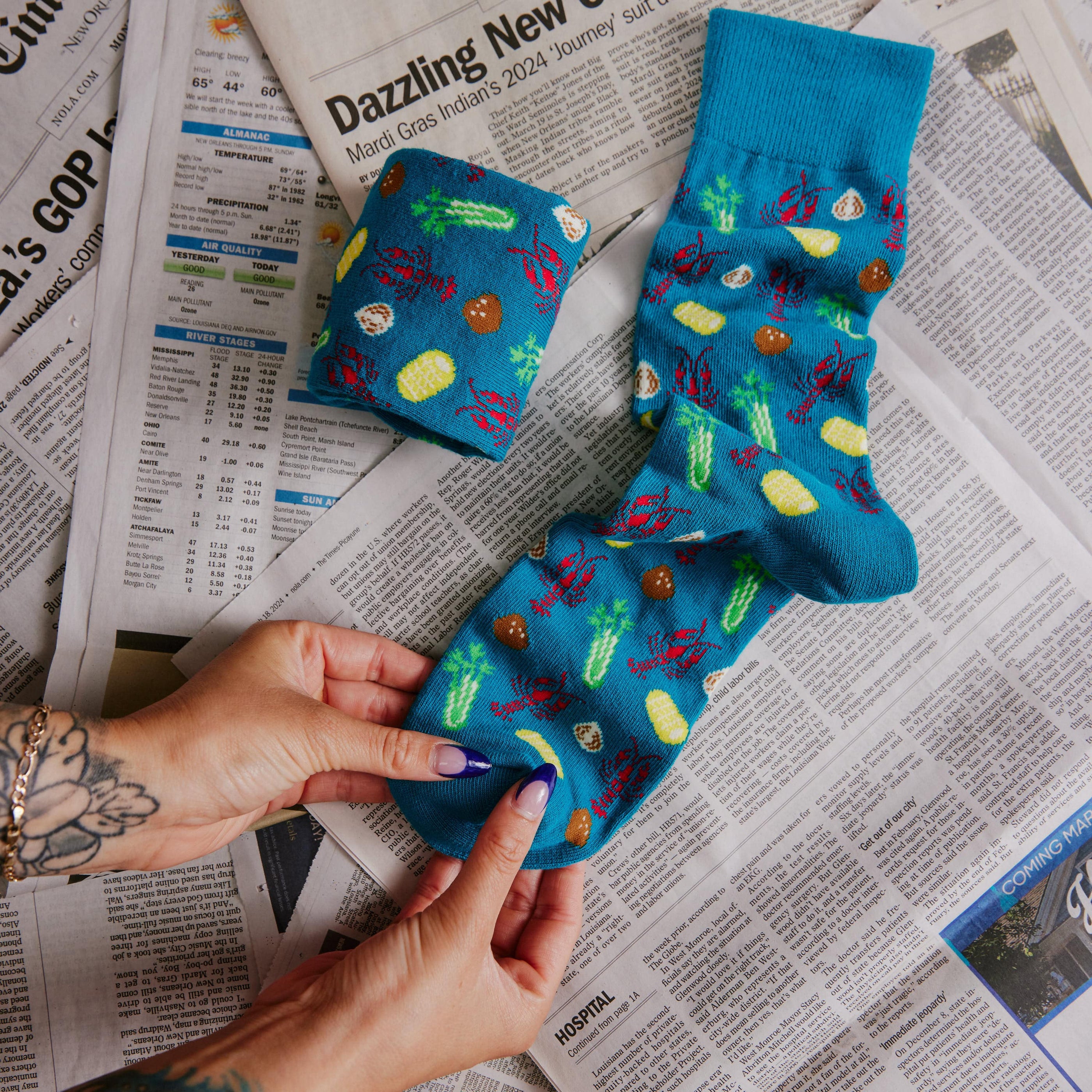 Bonfolk Bonfolk Crawfish Boil Socks - Little Miss Muffin Children & Home