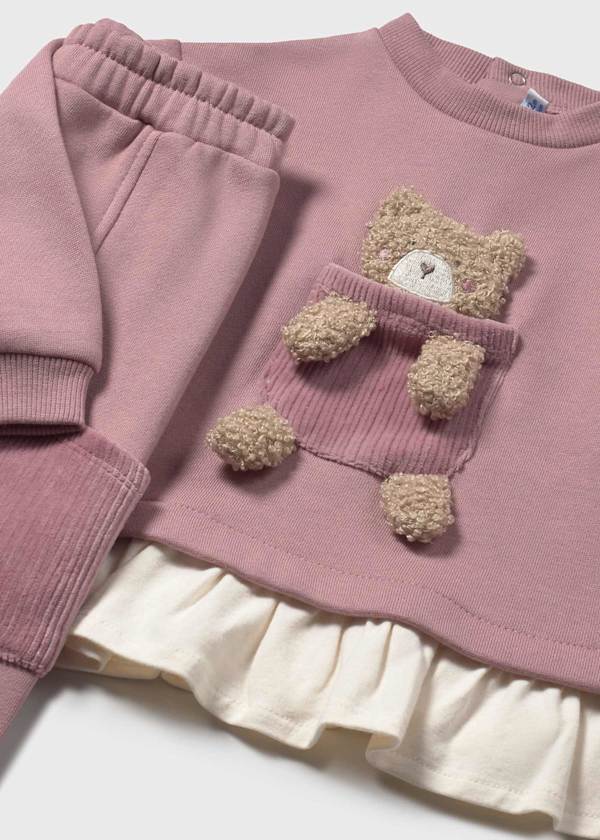 Mayoral Usa Inc 2 Piece Teddy Bear Sweatshirt & Pants Set - Little Miss Muffin Children & Home