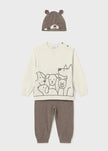 Mayoral Usa Inc Mayoral Baby 3-Piece Tricot Set in Mole - Little Miss Muffin Children & Home