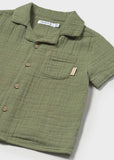 Mayoral Bambula Button Up Shirt in Sage