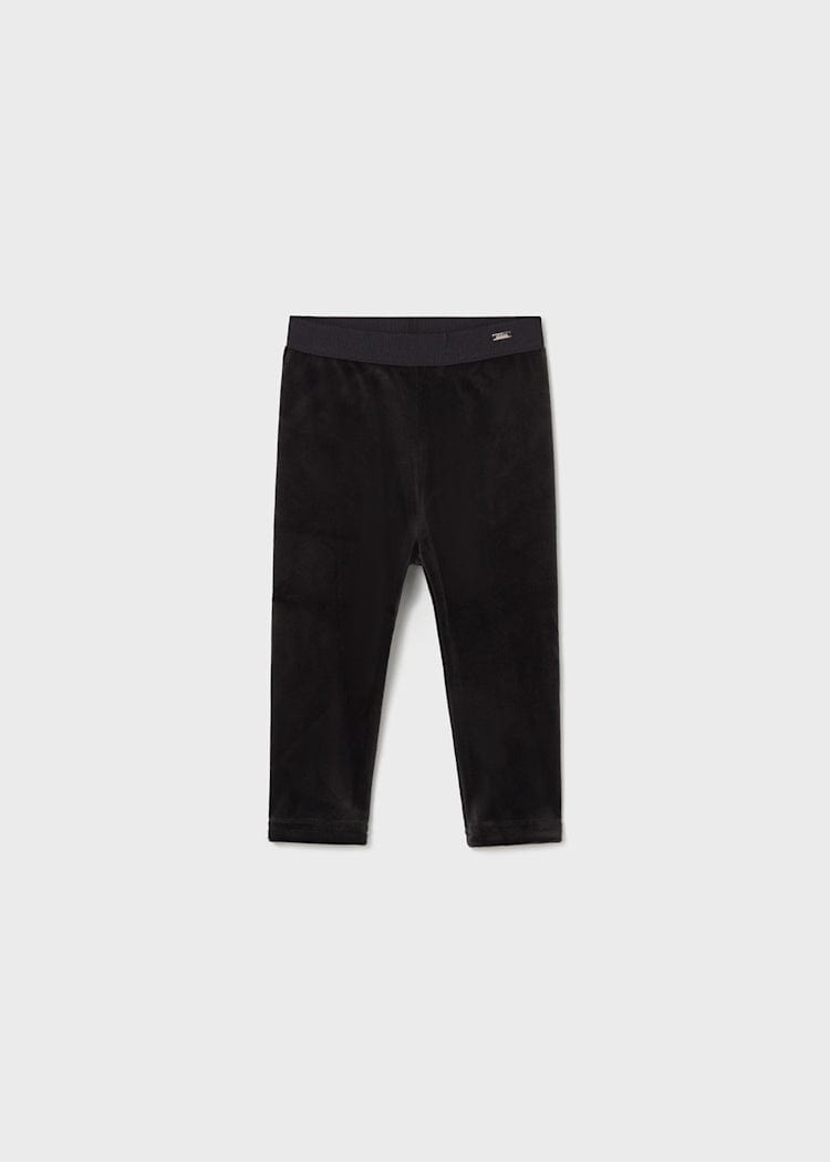 black basic velvet leggings for baby