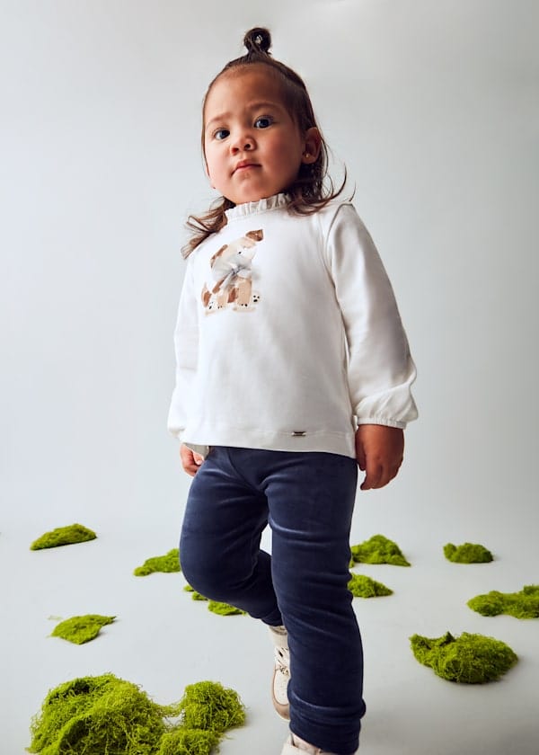 Mayoral Usa Inc Velvet Leggings in Navy for Baby - Little Miss Muffin Children & Home