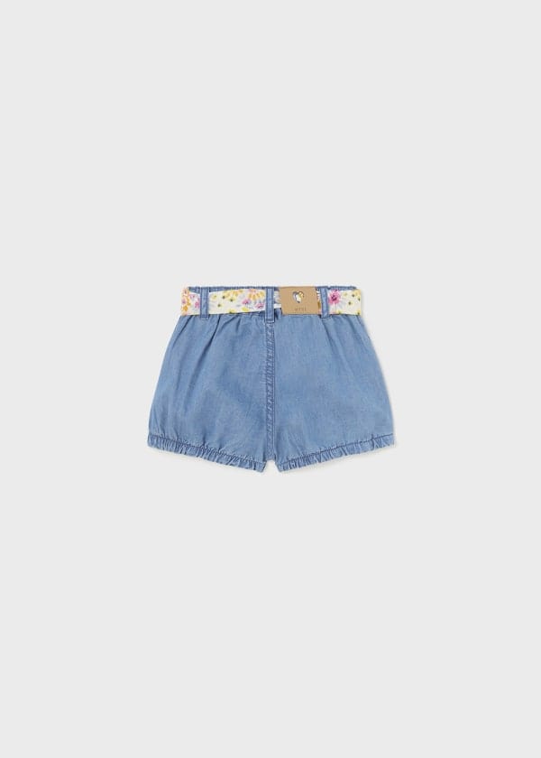 Mayoral Usa Inc Mayoral Denim Shorts with Floral Belt - Little Miss Muffin Children & Home