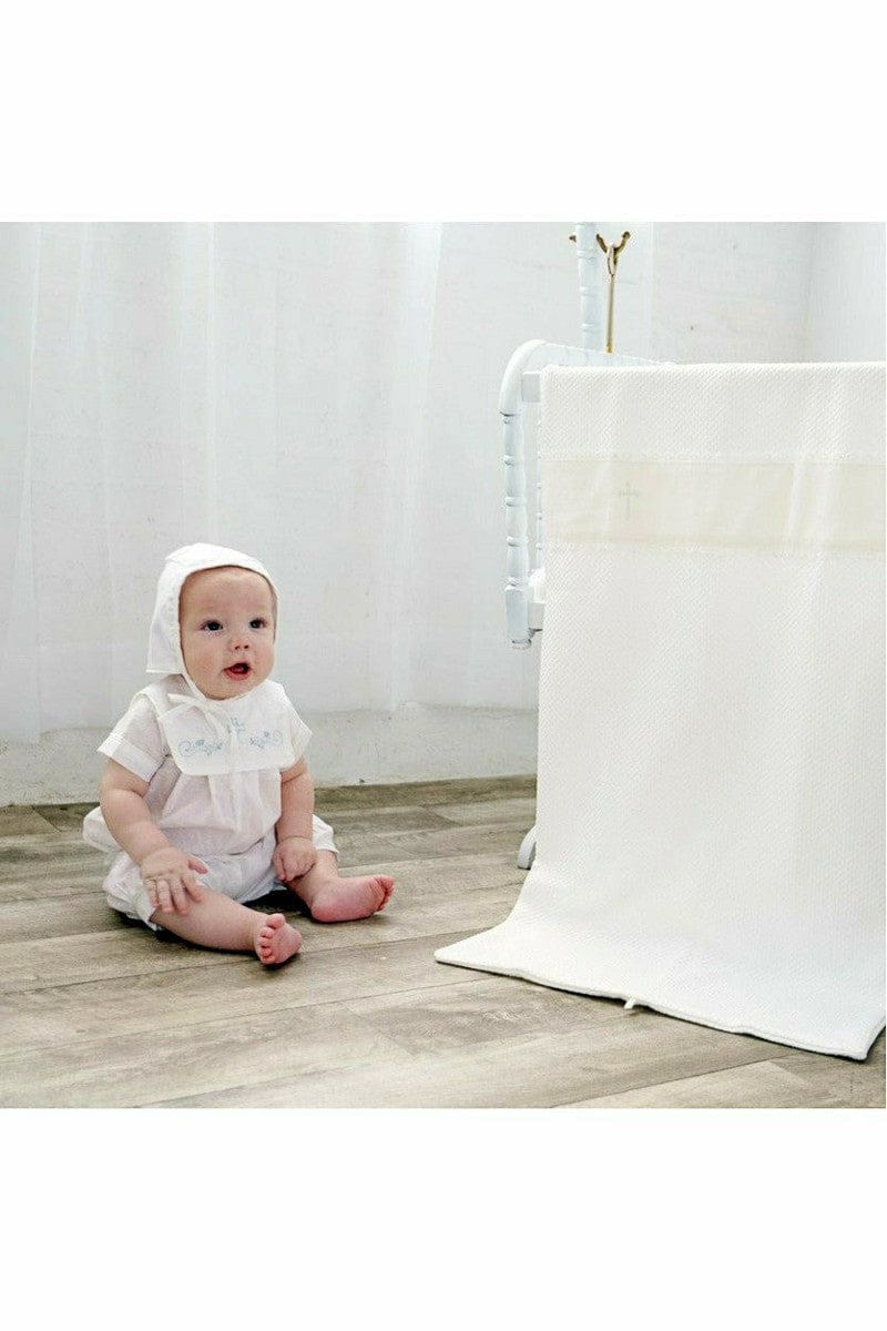 baby boy christening gown with bonnet