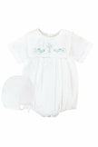 baby boy christening gown with bonnet