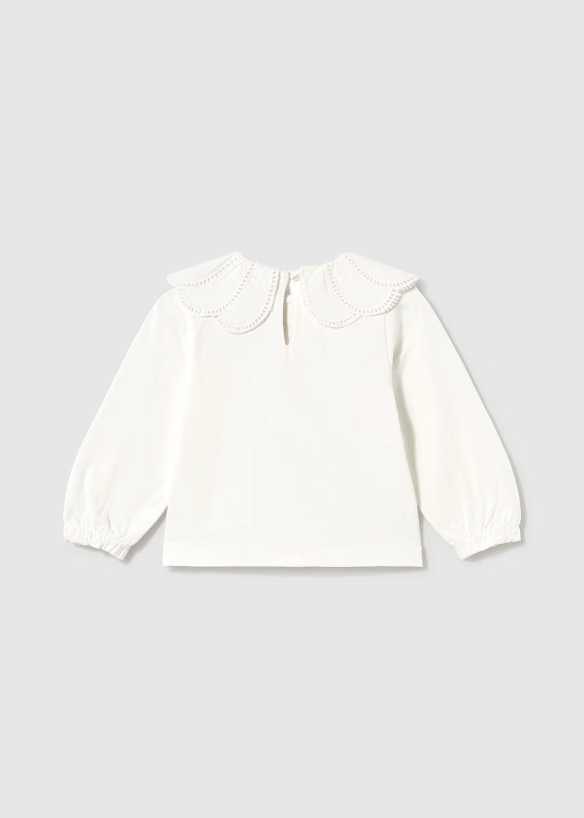 Petal Collar Long Sleeve Blouse