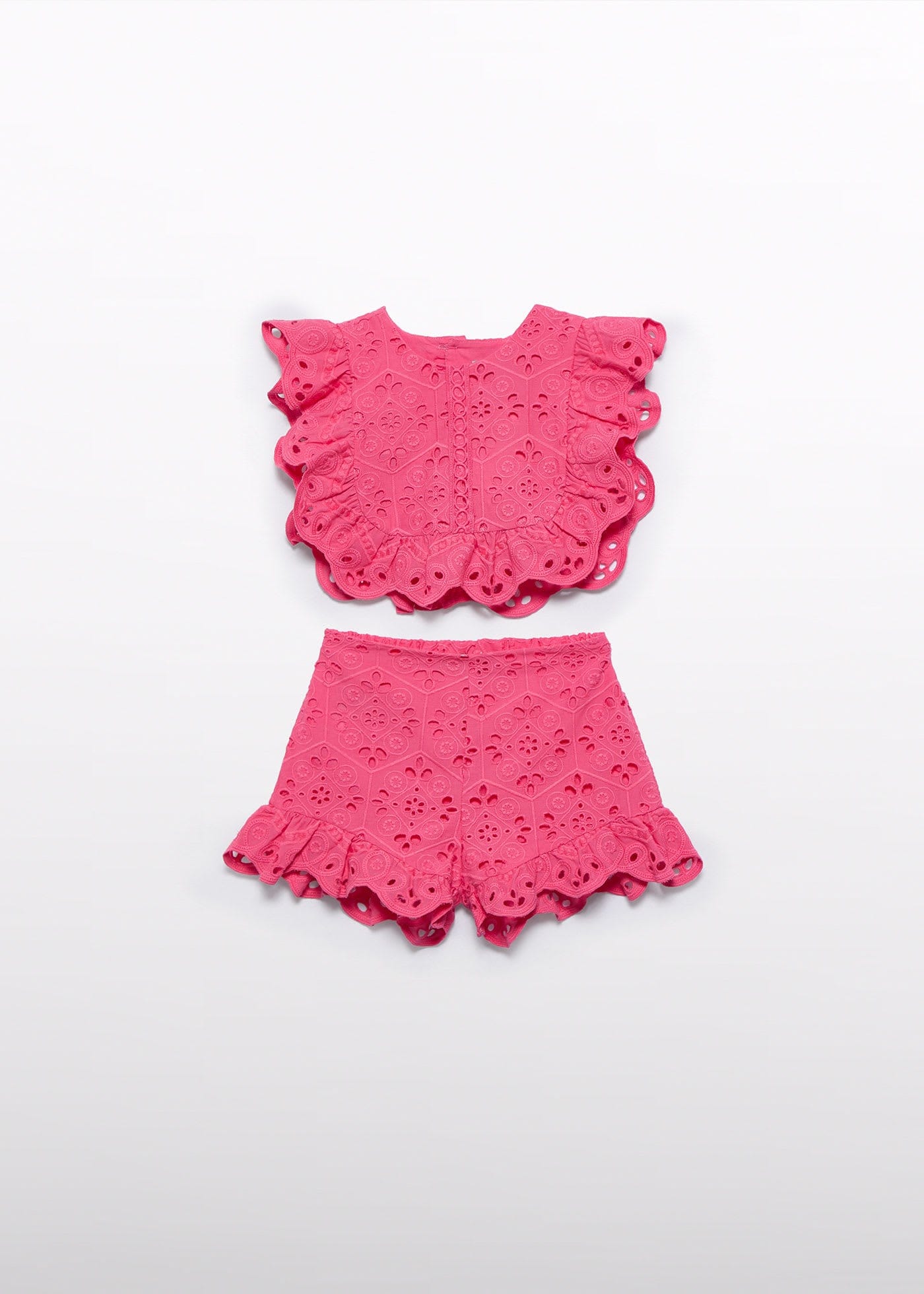 Abel & Lula Abel & Lula Eyelet Embroidered Short Set - Little Miss Muffin Children & Home