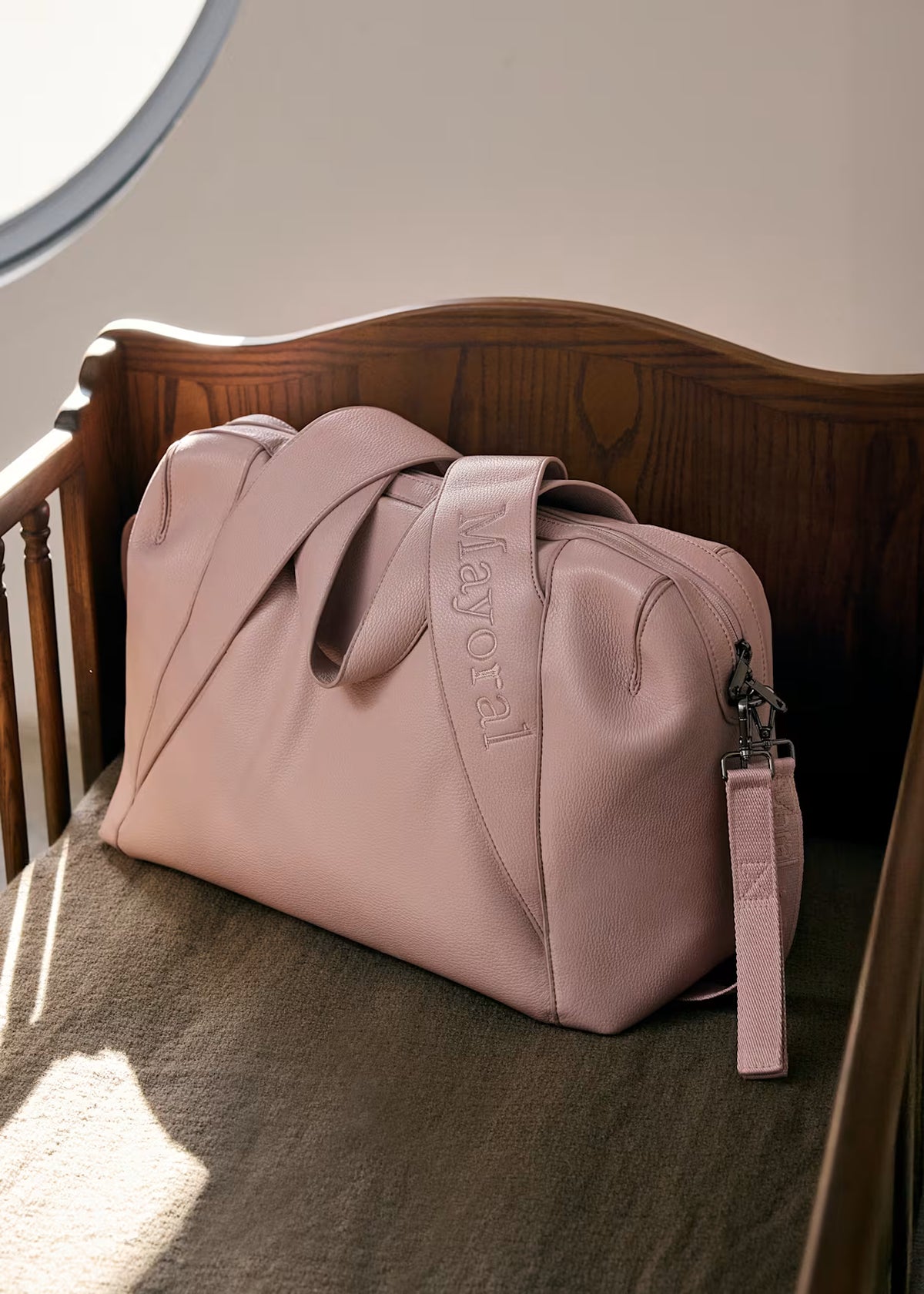 Faux Leather Diaper Bag