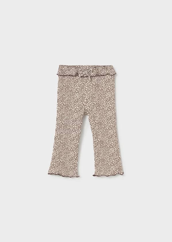Flared Ruffle Trim Leggings