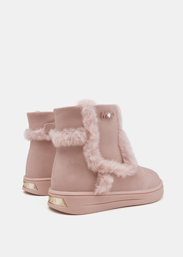 Mayoral Usa Inc Mayoral Faux Fur Boots for Baby in Acid Pink - Little Miss Muffin Children & Home