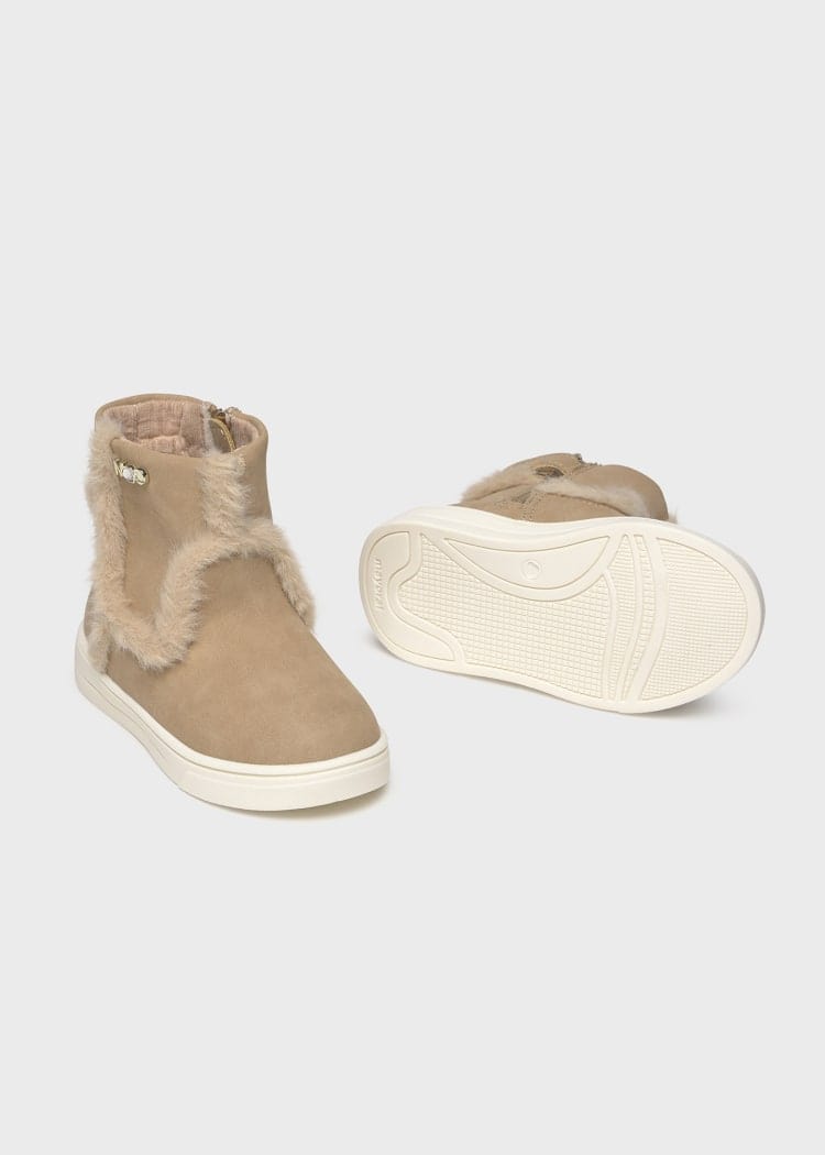 Mayoral Usa Inc Mayoral Faux Fur Boots in Mole - Little Miss Muffin Children & Home