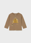 Mayoral Usa Inc Long Sleeve Barn T-Shirt in Caramel - Little Miss Muffin Children & Home