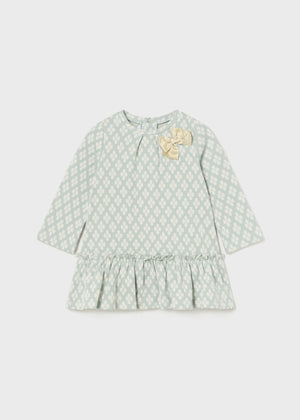 Mayoral Usa Inc Mayoral Jacquard Print Dress with Bow Detail - Little Miss Muffin Children & Home