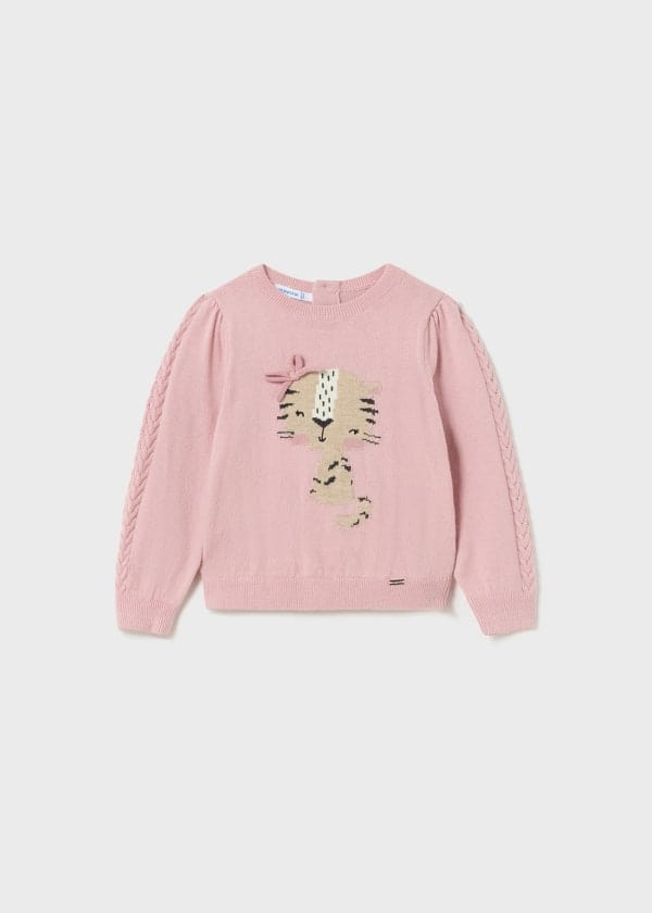 Mayoral Usa Inc Mayoral Kitty with Bow Jacquard Sweater - Little Miss Muffin Children & Home