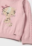 Mayoral Usa Inc Mayoral Kitty with Bow Jacquard Sweater - Little Miss Muffin Children & Home