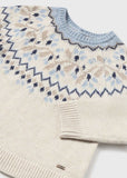 Mayoral Jacquard Sweater for Baby in Stone