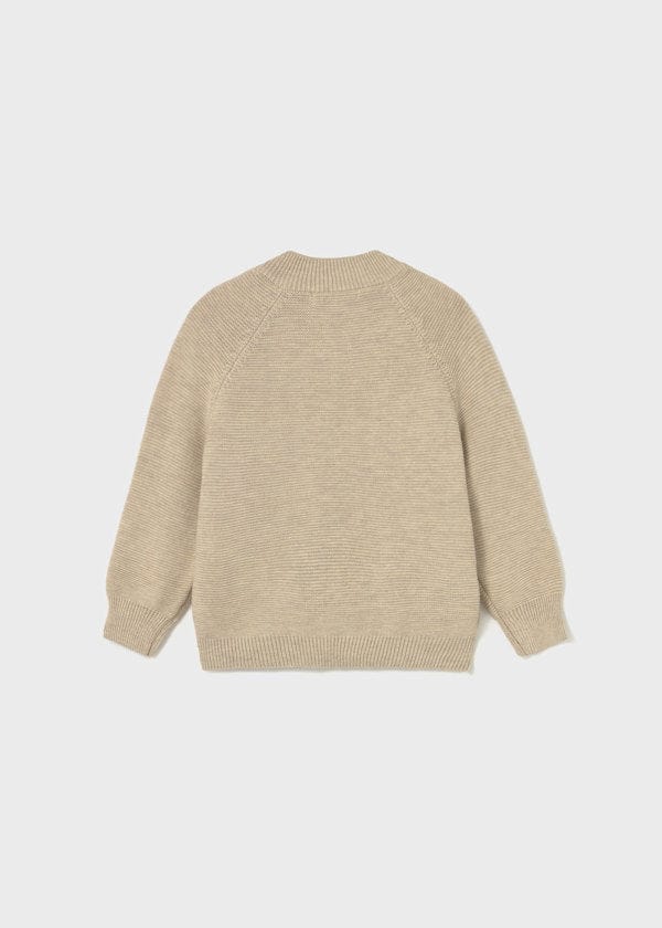 Mayoral Usa Inc Zip Up Cardigan in Heather Beige - Little Miss Muffin Children & Home