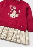 Mayoral Usa Inc Mayoral Knit Dress with Swan Applique - Little Miss Muffin Children & Home