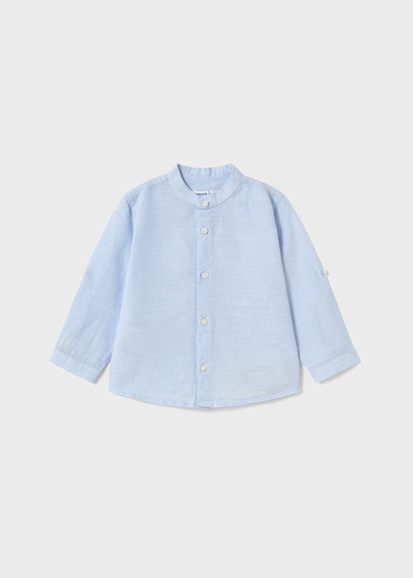 Mayoral Usa Inc Mayoral Long Sleeve Mandarin Collar Button Down Shirt - Little Miss Muffin Children & Home