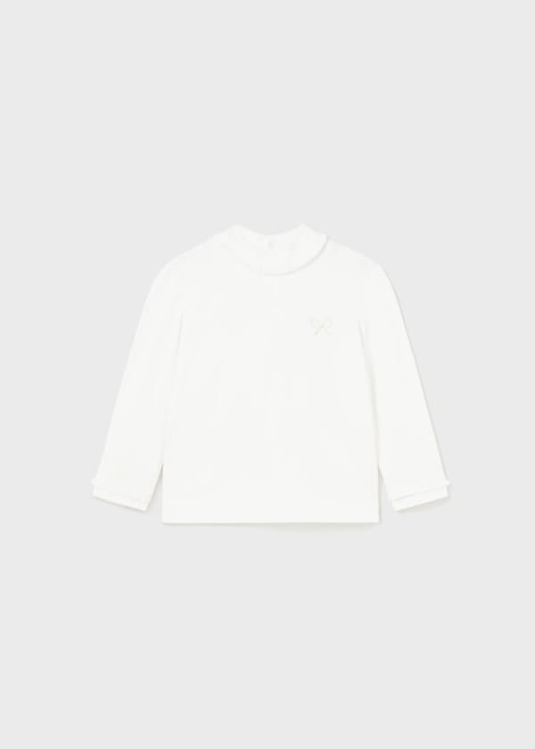 Mayoral Usa Inc Mayoral Ruffle Trim Mockneck Top for Baby Girl - Little Miss Muffin Children & Home