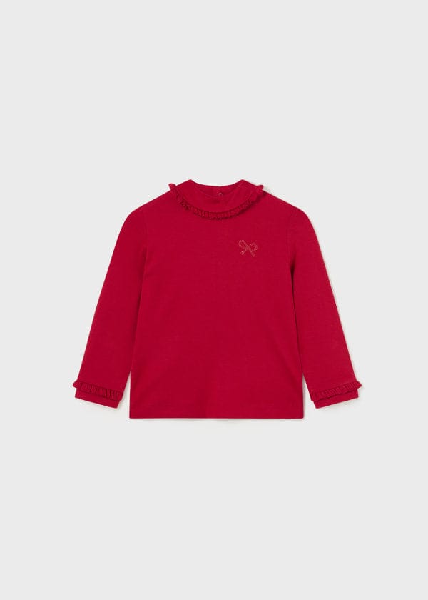 Mayoral Usa Inc Mayoral Ruffle Trim Mockneck Top for Baby Girl - Little Miss Muffin Children & Home