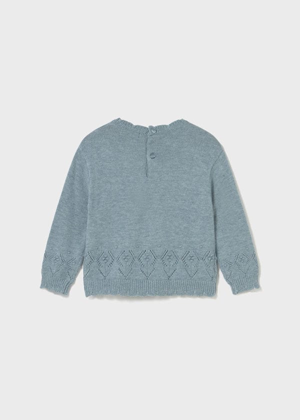 Mayoral Usa Inc Openwork Knit Sweater in Blue - Little Miss Muffin Children & Home