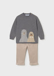 boys sweater and khaki pants set
