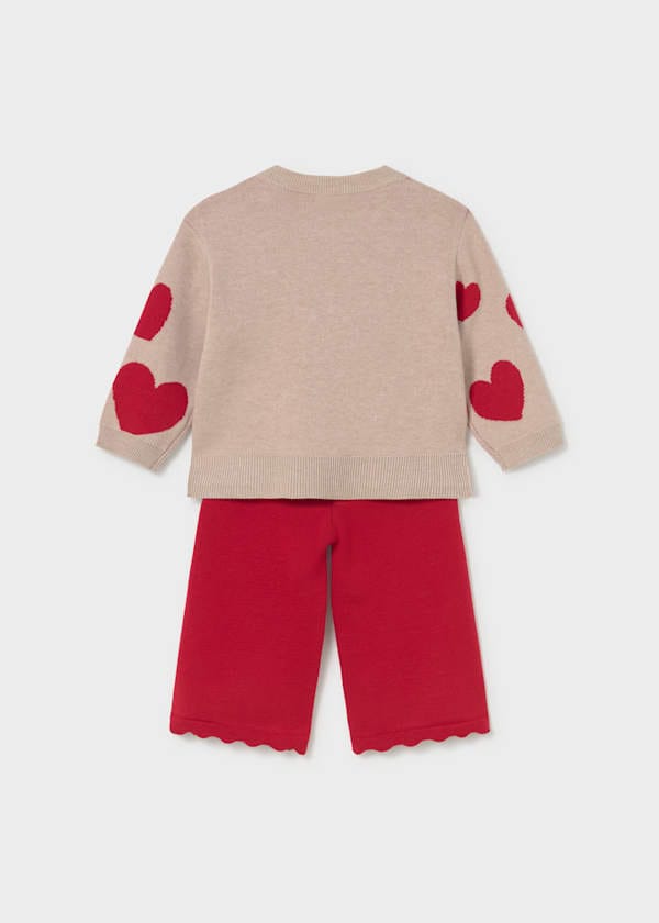 Knit Hearts Sweater & Pants Set