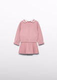 Abel & Lula Pleated Knit Skirt & Sweater Set