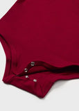 Mayoral Long Sleeve Polo Onesie for Baby in Cherry