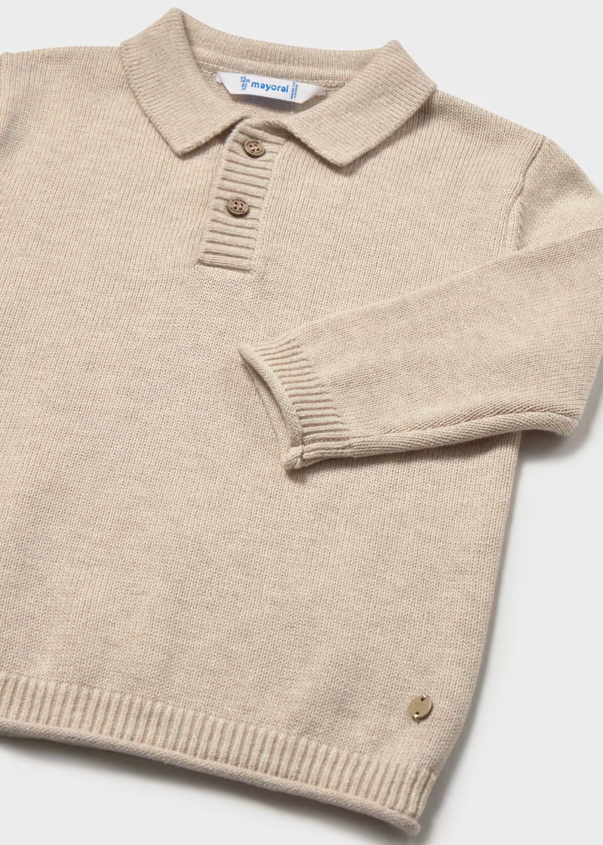 Polo Collar Knit Sweater, 2 Colors Available