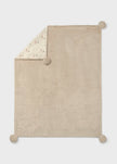Faux Fur Pom-Pom Blanket, 4 Colors Available