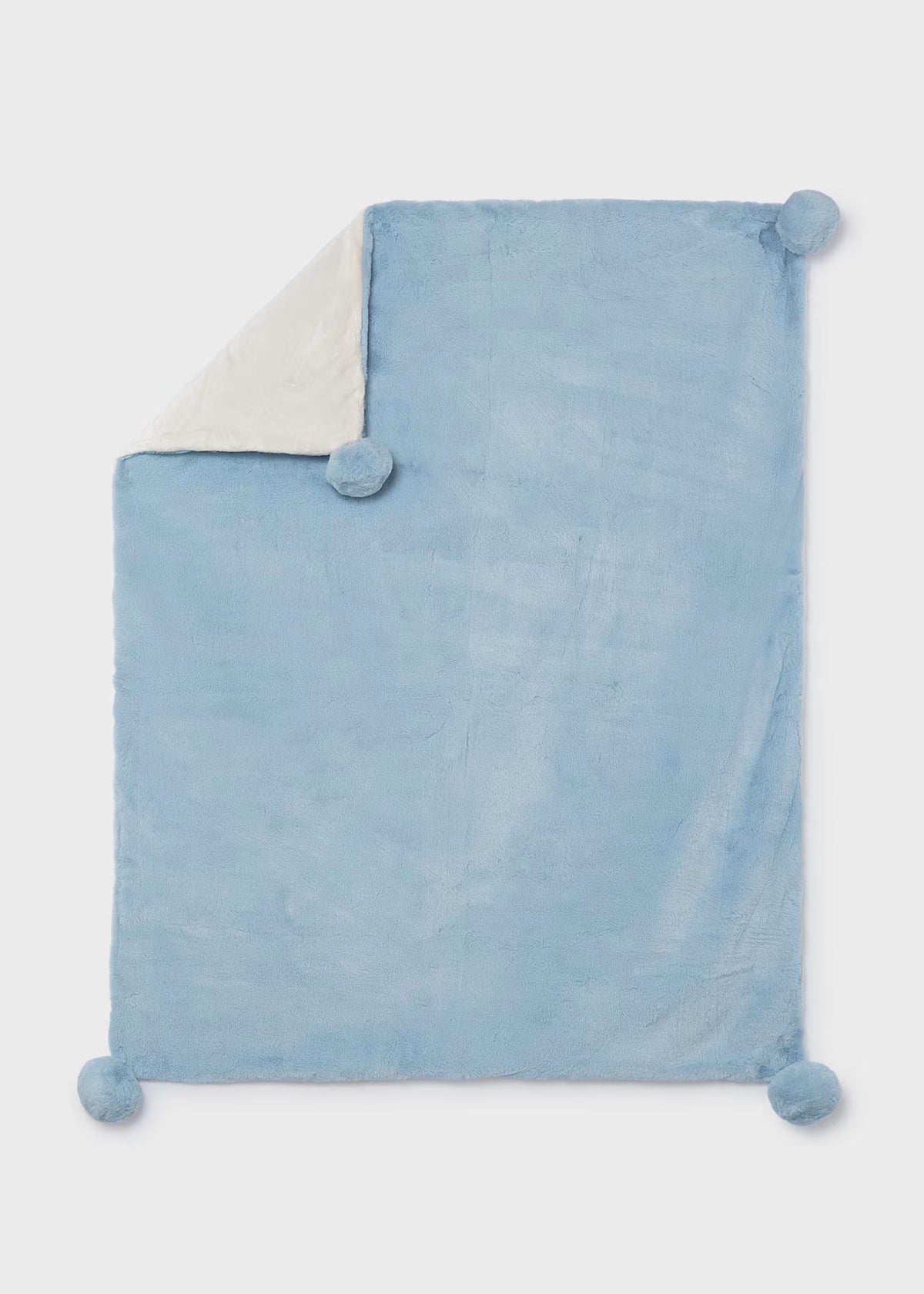 Faux Fur Pom-Pom Blanket, 4 Colors Available