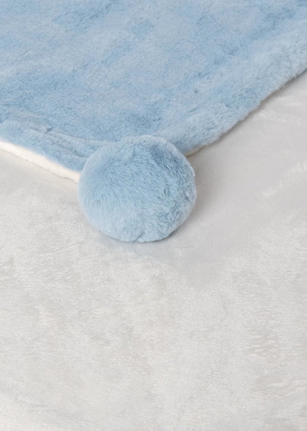 Faux Fur Pom-Pom Blanket, 4 Colors Available