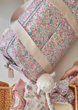 Mayoral Printed Diaper Bag with Accessories in Baby Pink