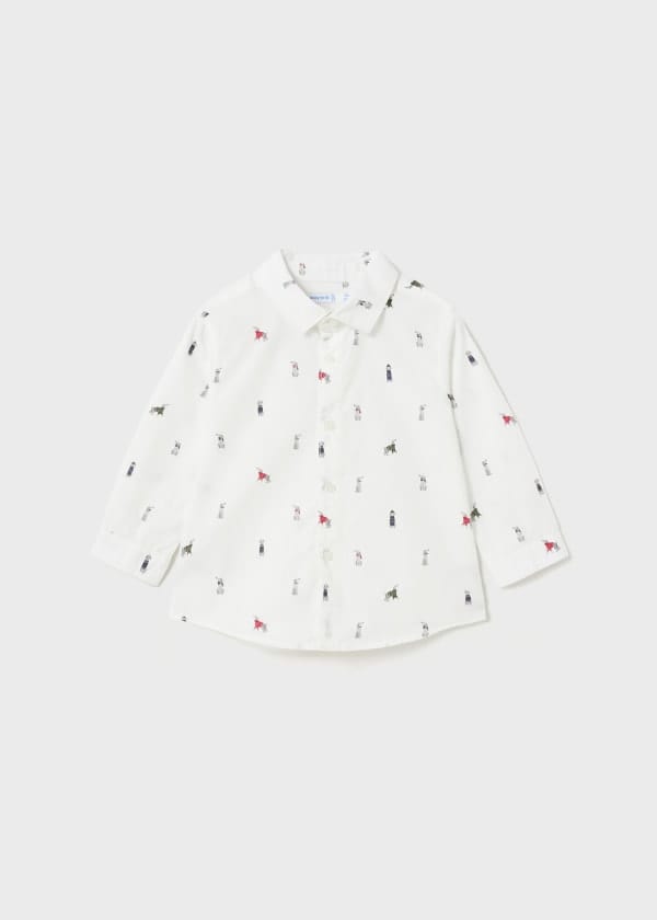 Mayoral Usa Inc Mayoral Printed Button Down Shirt for Baby - Little Miss Muffin Children & Home