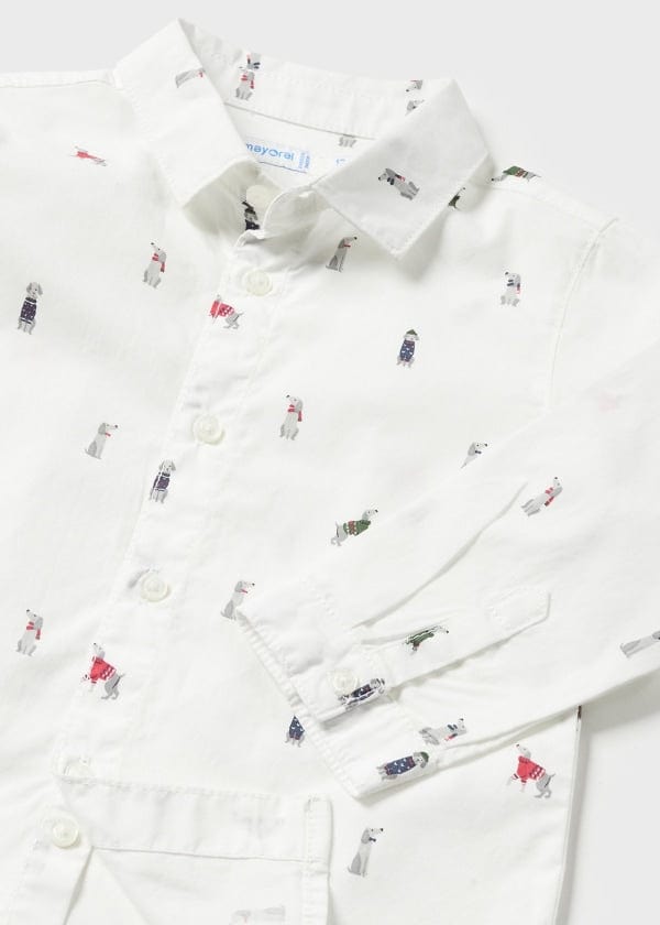 Mayoral Usa Inc Mayoral Printed Button Down Shirt for Baby - Little Miss Muffin Children & Home